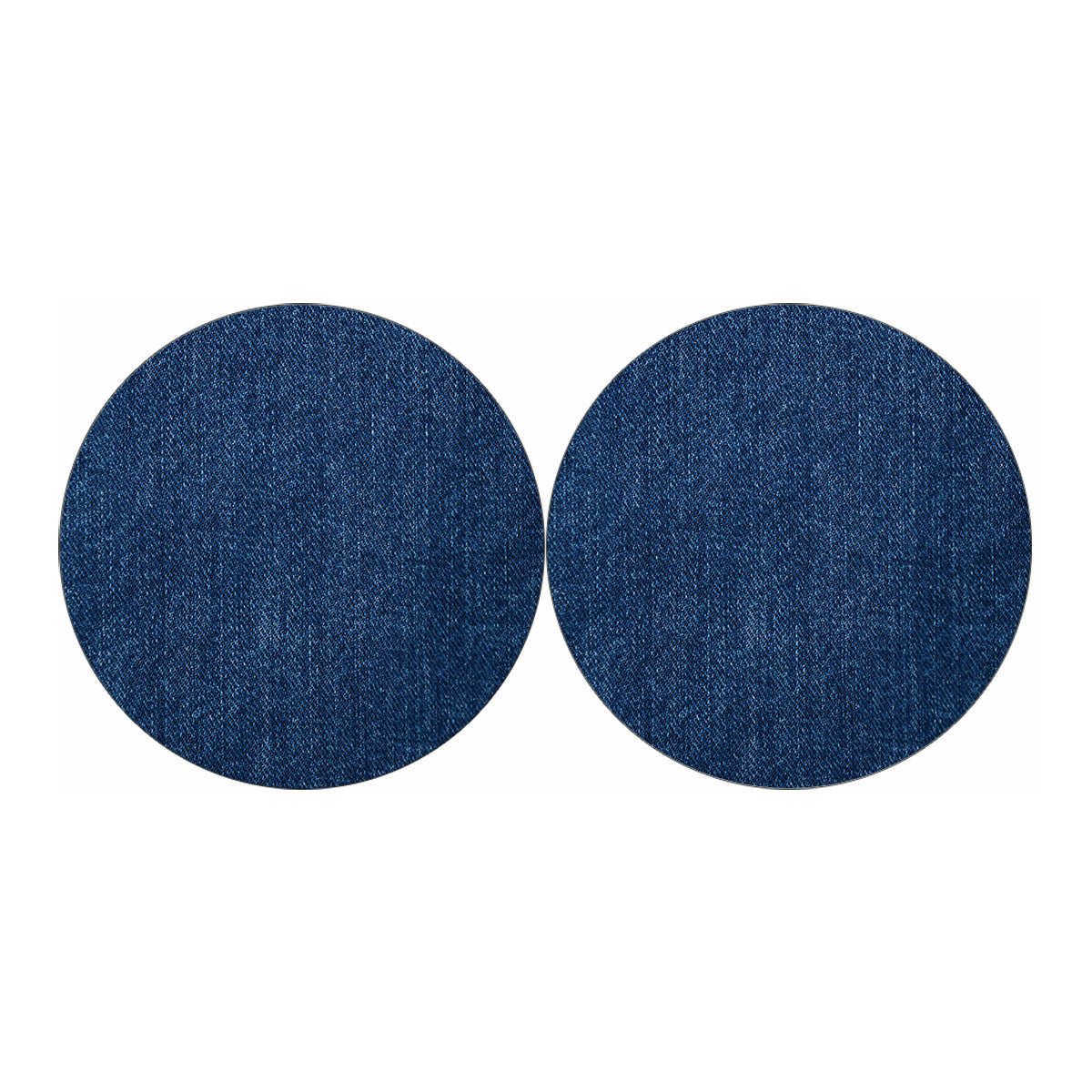 Navy Blue Denim Jeans Print Car Coasters