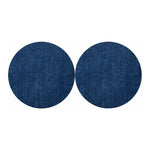 Navy Blue Denim Jeans Print Car Coasters