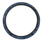 Navy Blue Denim Jeans Print Car Steering Wheel Cover