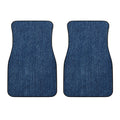 Navy Blue Denim Jeans Print Front Car Floor Mats