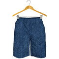 Navy Blue Denim Jeans Print Men's Shorts