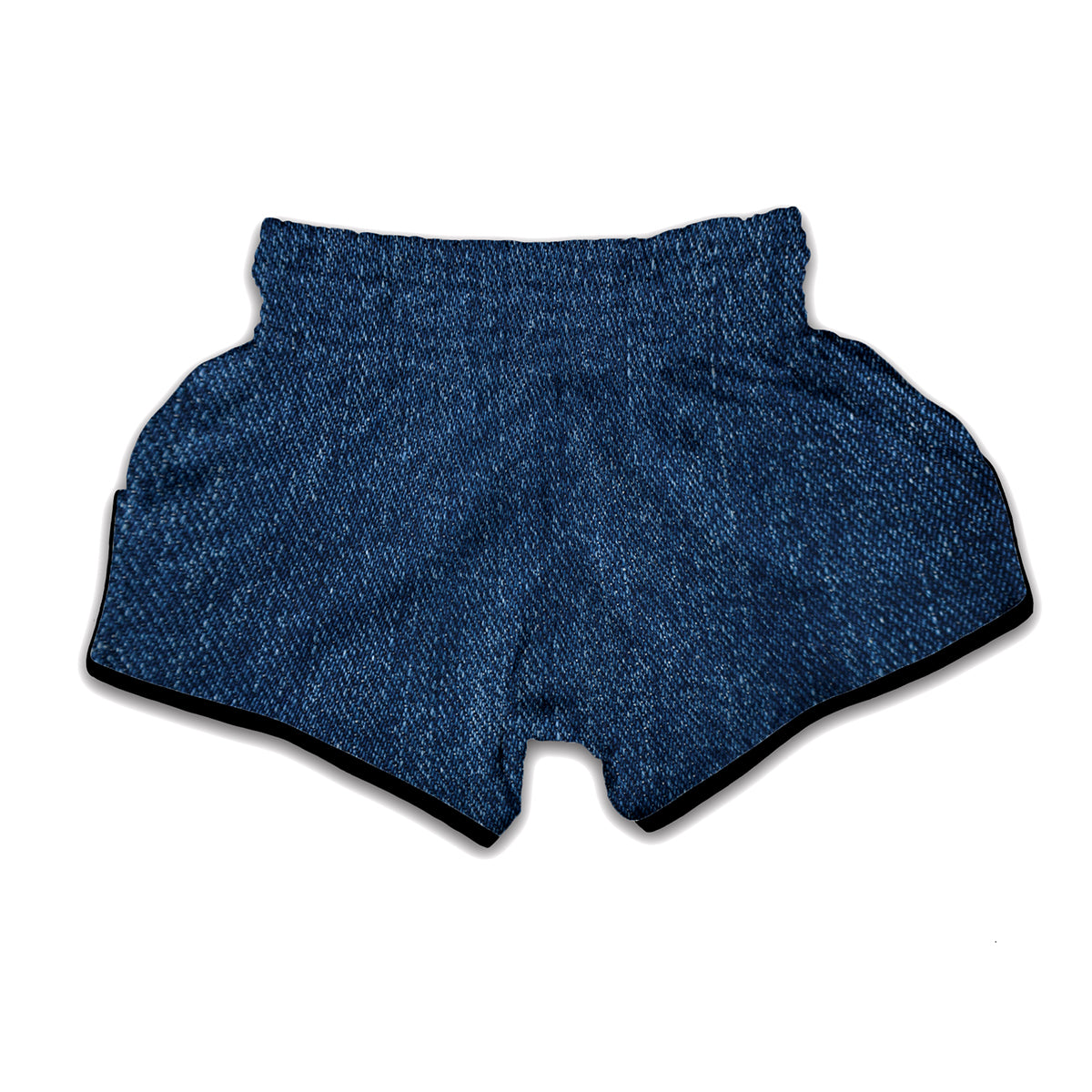 Navy Blue Denim Jeans Print Muay Thai Boxing Shorts