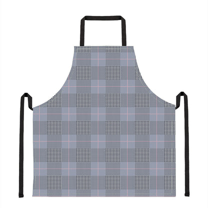 Navy Blue Prince of Wales Check Print Apron