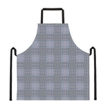 Navy Blue Prince of Wales Check Print Apron