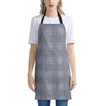 Navy Blue Prince of Wales Check Print Apron