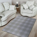 Navy Blue Prince of Wales Check Print Area Rug