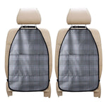 Navy Blue Prince of Wales Check Print Car Seat Organizers