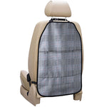Navy Blue Prince of Wales Check Print Car Seat Organizers