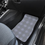 Navy Blue Prince of Wales Check Print Front Car Floor Mats