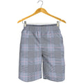 Navy Blue Prince of Wales Check Print Men's Shorts