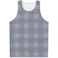 Navy Blue Prince of Wales Check Print Men's Tank Top