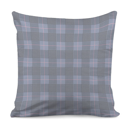Navy Blue Prince of Wales Check Print Pillow Cover
