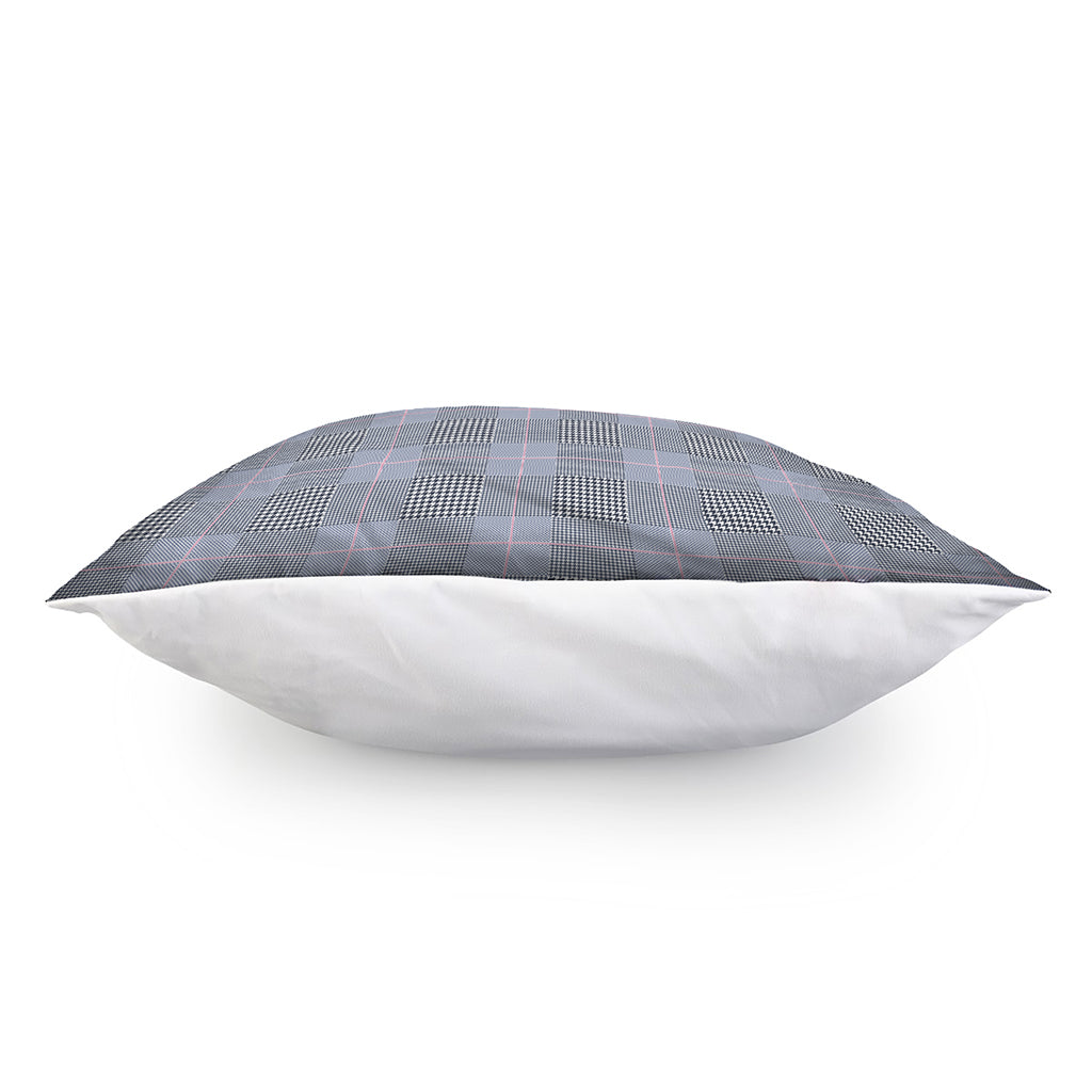 Navy Blue Prince of Wales Check Print Pillow Cover