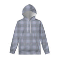 Navy Blue Prince of Wales Check Print Pullover Hoodie