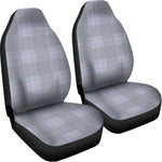 Navy Blue Prince of Wales Check Print Universal Fit Car Seat Covers