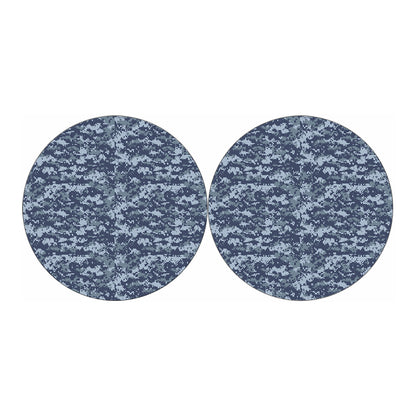 Navy Digital Camo Pattern Print Car Coasters