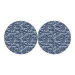 Navy Digital Camo Pattern Print Car Coasters