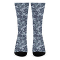 Navy Digital Camo Pattern Print Crew Socks