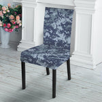Navy Digital Camo Pattern Print Dining Chair Slipcover