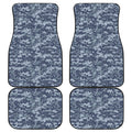 Navy Digital Camo Pattern Print Front and Back Car Floor Mats
