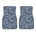 Navy Digital Camo Pattern Print Front Car Floor Mats