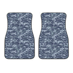 Navy Digital Camo Pattern Print Front Car Floor Mats