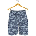 Navy Digital Camo Pattern Print Men's Shorts