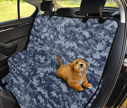 Navy Digital Camo Pattern Print Pet Car Back Seat Cover