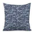 Navy Digital Camo Pattern Print Pillow Cover
