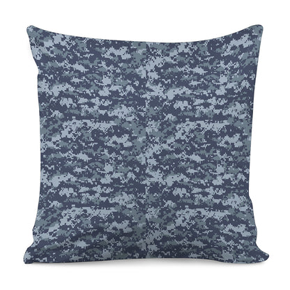 Navy Digital Camo Pattern Print Pillow Cover