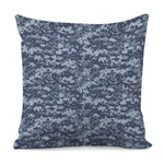 Navy Digital Camo Pattern Print Pillow Cover