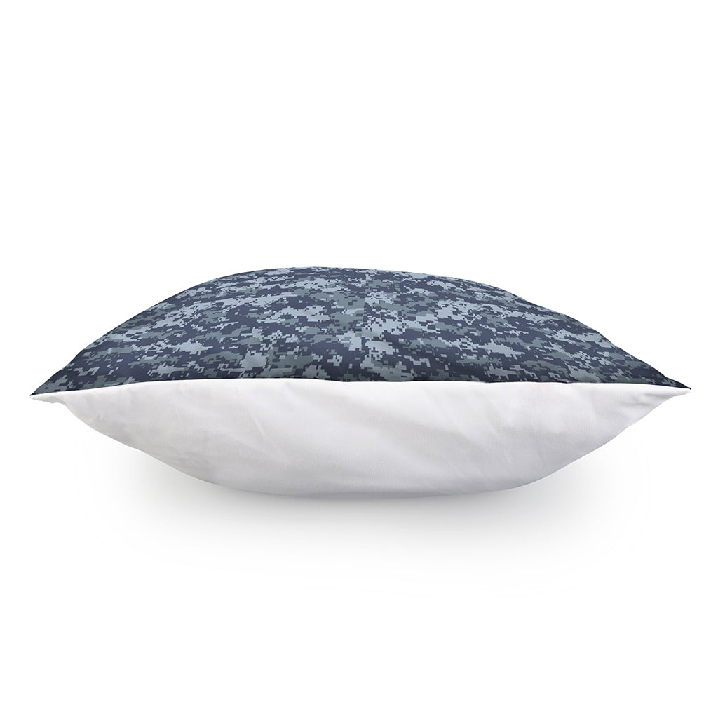 Navy Digital Camo Pattern Print Pillow Cover