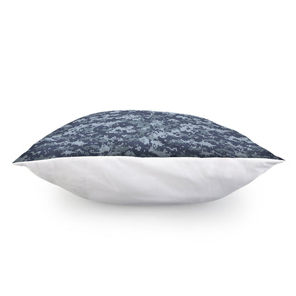 Navy Digital Camo Pattern Print Pillow Cover