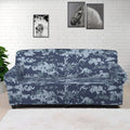Navy Digital Camo Pattern Print Sofa Cover
