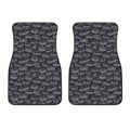 Navy Doodle Sandwich Pattern Print Front Car Floor Mats