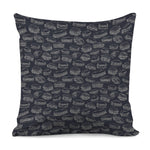 Navy Doodle Sandwich Pattern Print Pillow Cover