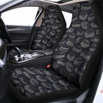 Navy Doodle Sandwich Pattern Print Universal Fit Car Seat Covers