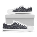 Navy Doodle Sandwich Pattern Print White Low Top Sneakers