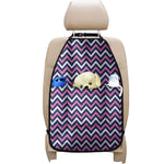 Navy Pink And White Chevron Print Car Seat Organizers