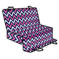 Navy Pink And White Chevron Print Pet Car Back Seat Cover