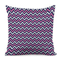 Navy Pink And White Chevron Print Pillow Cover