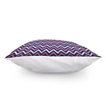 Navy Pink And White Chevron Print Pillow Cover