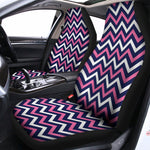 Navy Pink And White Chevron Print Universal Fit Car Seat Covers