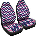Navy Pink And White Chevron Print Universal Fit Car Seat Covers