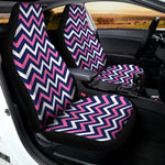 Navy Pink And White Chevron Print Universal Fit Car Seat Covers