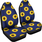 Navy Sunflower Pattern Print Universal Fit Car Seat Covers