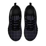 Navy Tattersall Pattern Print Black Sneakers