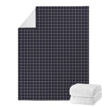 Navy Tattersall Pattern Print Blanket