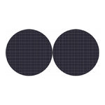 Navy Tattersall Pattern Print Car Coasters