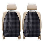 Navy Tattersall Pattern Print Car Seat Organizers